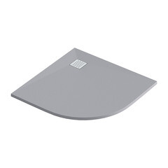 Изображение товара Поддон Good Door Strong литьевой мрамор 90х90х3 см четверть круга графит низкий (ЛП00442)