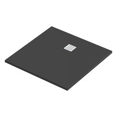 Изображение товара Поддон Good Door Strong литьевой мрамор 90х90х3 см квадрат черный низкий (ЛП00446)