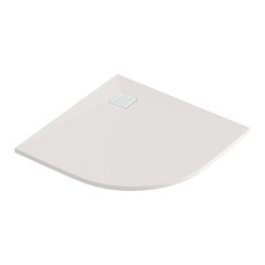 Поддон Good Door Strong литьевой мрамор 100х100х3 см четверть круга белый низкий (ЛП00447) - фото 1