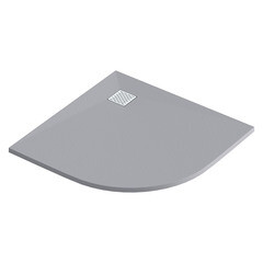 Изображение товара Поддон Good Door Strong литьевой мрамор 100х100х3 см четверть круга графит низкий (ЛП00448)