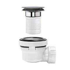 Сифон для раковины Wirquin Pro 1 1/4х32 мм с выпуском черный (30723978) - фото 3