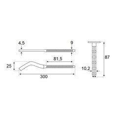 Кронштейн СТМ Термо 9х300 мм для радиатора с дюбелями белый (CARHSD23) - фото 2