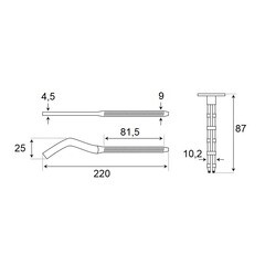 Кронштейн СТМ Термо 9х220 мм для радиатора с дюбелями белый (CARHSD22) - фото 2