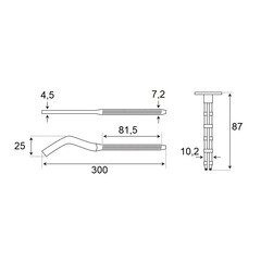 Кронштейн СТМ Термо 7х300 мм для радиатора с дюбелями белый (CARHSD30) - фото 2
