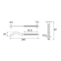 Кронштейн СТМ Термо 7х240 мм для радиатора с дюбелями белый (CARHSD24) - фото 2