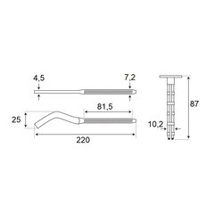 Кронштейн СТМ Термо 7х220 мм для радиатора с дюбелями белый (CARHSD72) - фото 2