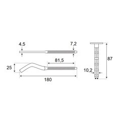 Кронштейн СТМ Термо 7х180 мм для радиатора с дюбелями белый (CARHSD01) - фото 2