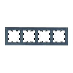 Рамка Systeme Electric AtlasDesign Nature четырехместная грифель (ATN360704) - фото 2