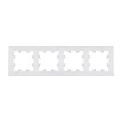 Рамка Systeme Electric AtlasDesign Nature четырехместная белая (ATN360104) - фото 2