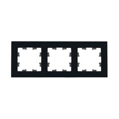 Изображение товара Рамка Systeme Electric AtlasDesign Nature трехместная черная (ATN361003)