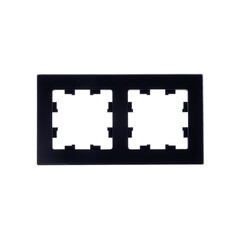 Рамка Systeme Electric AtlasDesign Nature двухместная черная (ATN361002) - фото 2