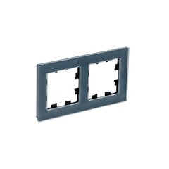 Рамка Systeme Electric AtlasDesign Nature двухместная грифель (ATN360702) - фото 2