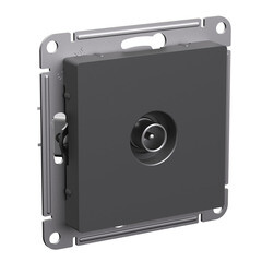 Изображение товара Розетка телевизионная Systeme Electric AtlasDesign встраиваемая базальт (ATN001492)