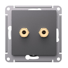 Розетка аудио Systeme Electric AtlasDesign встраиваемая базальт (ATN001487)