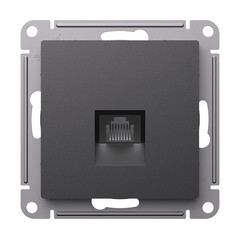 Изображение товара Розетка компьютерная Systeme Electric AtlasDesign встраиваемая базальт RJ45 (ATN001486)