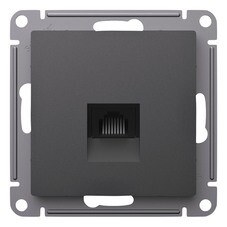 Розетка компьютерная Systeme Electric AtlasDesign встраиваемая базальт RJ45 (ATN001483)