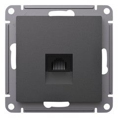 Розетка компьютерная Systeme Electric AtlasDesign встраиваемая базальт RJ45 (ATN001483) - фото 1