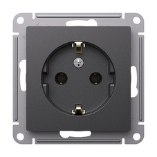 Розетка Systeme Electric AtlasDesign встраиваемая базальт (ATN001443)