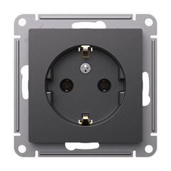 Изображение товара Розетка Systeme Electric AtlasDesign встраиваемая базальт (ATN001443)