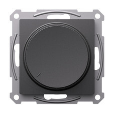 Диммер Systeme Electric AtlasDesign поворотно-нажимной встраиваемый базальт (ATN001423)