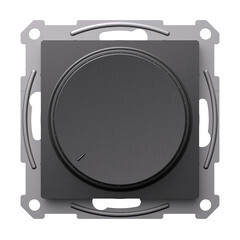 Изображение товара Диммер Systeme Electric AtlasDesign поворотно-нажимной встраиваемый базальт (ATN001423)