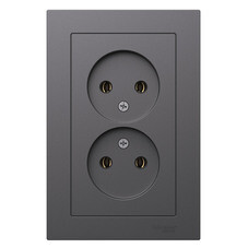 Розетка Systeme Electric AtlasDesign встраиваемая базальт (ATN001420)