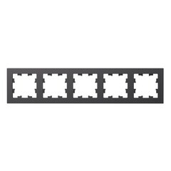 Рамка Systeme Electric AtlasDesign пятиместная базальт (ATN001405) - фото 2