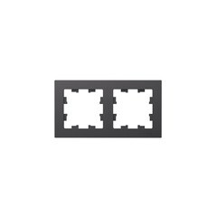 Изображение товара Рамка Systeme Electric AtlasDesign двухместная базальт (ATN001402)