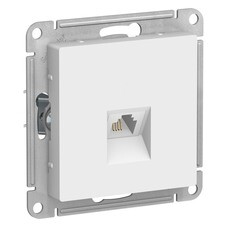 Розетка телефонная Systeme Electric AtlasDesign встраиваемая лотос RJ11 (ATN001381)