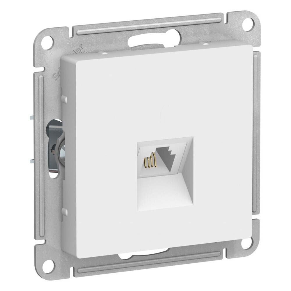 

Розетка телефонная Systeme Electric AtlasDesign встраиваемая лотос RJ11 (ATN001381), Белый
