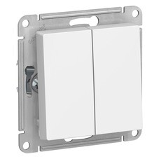 Переключатель Systeme Electric AtlasDesign двухклавишный встраиваемый лотос (ATN001365)