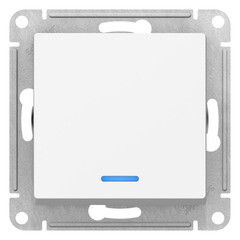 Переключатель Systeme Electric AtlasDesign одноклавишный встраиваемый лотос с подсветкой (ATN001363) - фото 2