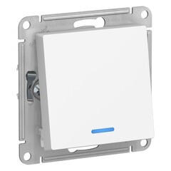 Изображение товара Переключатель Systeme Electric AtlasDesign одноклавишный встраиваемый лотос с подсветкой (ATN001363)