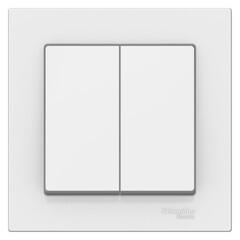 Выключатель Systeme Electric AtlasDesign двухклавишный встраиваемый лотос (ATN001352) - фото 2