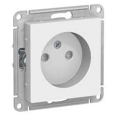 Розетка Systeme Electric AtlasDesign встраиваемая лотос без заземления со шторками (ATN001349)