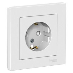 Розетка Systeme Electric AtlasDesign встраиваемая лотос со шторками (ATN001344) - фото 1