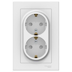 Розетка Systeme Electric AtlasDesign встраиваемая лотос со шторками (ATN001326)