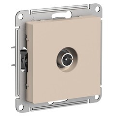 Изображение товара Розетка телевизионная Systeme Electric AtlasDesign встраиваемая песочная (ATN001292)