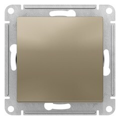 Выключатель Systeme Electric AtlasDesign одноклавишный встраиваемый шампань (ATN000521)