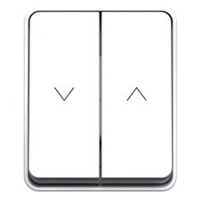 Выключатель жалюзи Systeme Electric AtlasDesign Profi54 двухклавишный накладной белый (ATN540119)