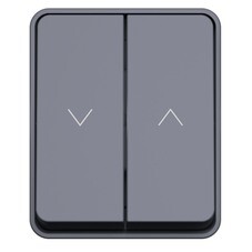 Выключатель жалюзи Systeme Electric AtlasDesign Profi54 двухклавишный накладной антрацит (ATN544019)