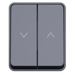 Изображение товара Выключатель жалюзи Systeme Electric AtlasDesign Profi54 двухклавишный накладной антрацит (ATN544019)