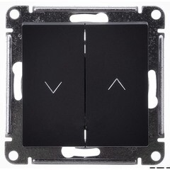 Изображение товара Кнопка управления жалюзи Systeme Electric AtlasDesign встраиваемая базальт (ATN001419)