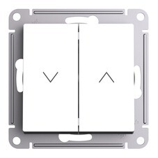 Выключатель жалюзи Systeme Electric AtlasDesign двухклавишный встраиваемый белый (ATN000119)