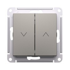 Выключатель жалюзи Systeme Electric AtlasDesign двухклавишный встраиваемый шампань (ATN000519)