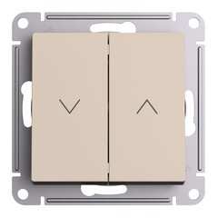 Изображение товара Кнопка управления жалюзи Systeme Electric AtlasDesign встраиваемая песочная (ATN001219)