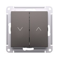 Выключатель жалюзи Systeme Electric AtlasDesign двухклавишный встраиваемый мокко (ATN000619)