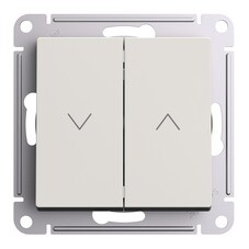 Выключатель жалюзи Systeme Electric AtlasDesign двухклавишный встраиваемый бежевый (ATN000219)