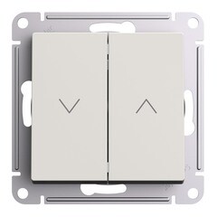 Изображение товара Кнопка управления жалюзи Systeme Electric AtlasDesign встраиваемая бежевая (ATN000219)