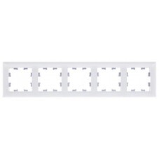Рамка Systeme Electric AtlasDesign Nature пятиместная белая (ATN330105)